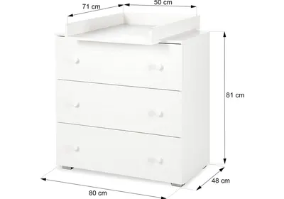 Comoda de infasat Klups Paula alb