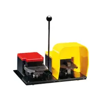 Intrerupator de Picior, K Series, Two Pedal, Left Pedal With Free Actuation and Right Pedal With Safety Lever, Plastic Body, Left Open, Right With Cover. Contacts 1no+1nc Snap Action