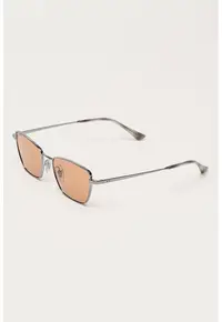Ochelari de soare butterfly unisex polarizati cu rama metalica - Argintiu/Transparent