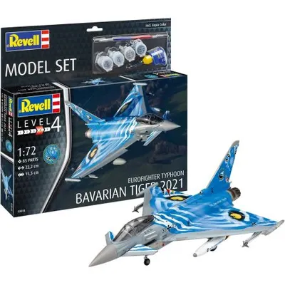 Macheta avion Eurofighter Typhoon Bavarian Tiger 2021 Revell 63818 scara 1:72