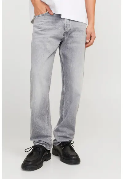 Blugi relaxed fit - Gri deschis
