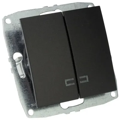 Mecanism Intrerupator dublu cu LED, ingropat/ST, FUME