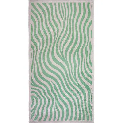 Covor tip traversă verde lavabil 80x200 cm Green Zebra – Vitaus
