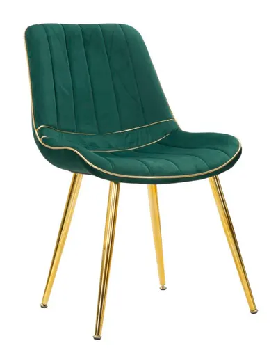Mauro Ferretti Scaun Paris Verde/auriu Set 2 Buc Cm 51x59x79