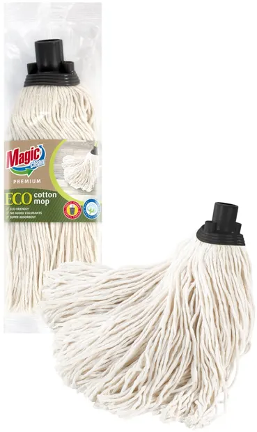Mop de podea din bumbac Magic Clean - Premium Eco, 27 cm