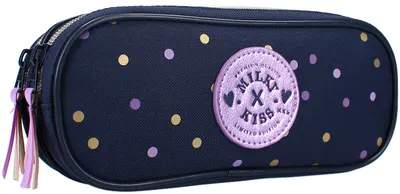 Penar școlar Vadobag Milky Kiss - Dotted Delight, 2 fermoare
