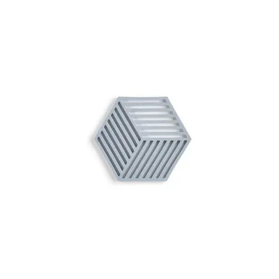 Suport din silicon pentru vase fierbinți Zone Hexagon, gri albastru