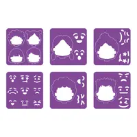 Set de șabloane din plastic, 14 x 14 cm