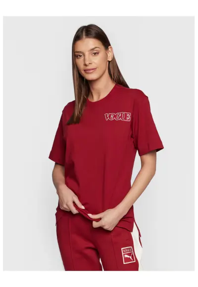 Tricou dama - 300910498 - Bumbac - Rosu