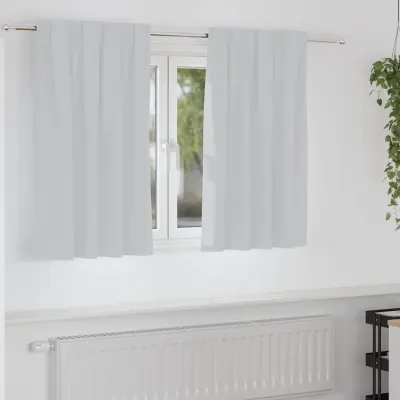 vidaXL Perdele Opaque cu Inel 2 buc. Gri Deschis 140 x 140 cm