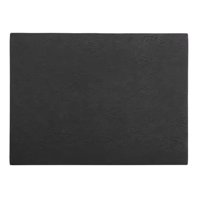 Suport farfurie din imitație de piele ZicZac Troja Rectangle, 33 x 45 cm, negru