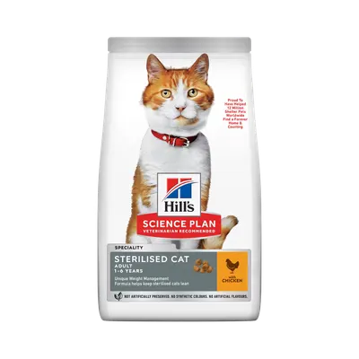 Hrana uscata pisici, Hill's Science Plan Feline Adult Sterilised Chicken, 3 kg