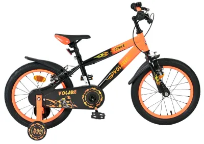 Bicicleta pentru copii Volare Strike - Baieti - 16 inch - Negru Portocaliu - Frane cu doua maini