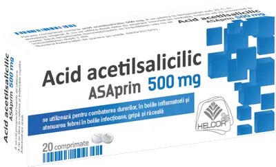 ASAprin 500 mg, Helcor | 20 comprimate