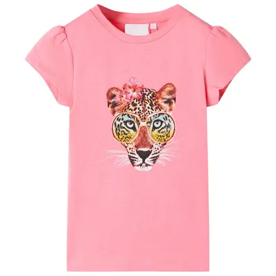 Tricou pentru copii, roz neon, 92