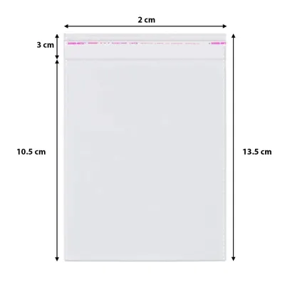 Pungi cu clapetă adezivă - lungimi între 2 și 40cm (set 1000 buc) - 2x13,5cm