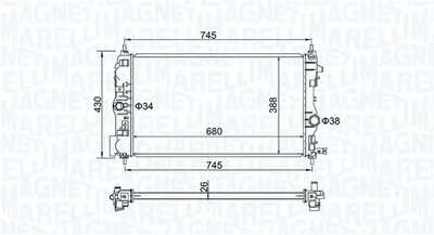 Radiator racire motor potrivit OPEL ASTRA J, ASTRA J GTC, ZAFIRA C 1.6D 1.7D 2.0D 09.09