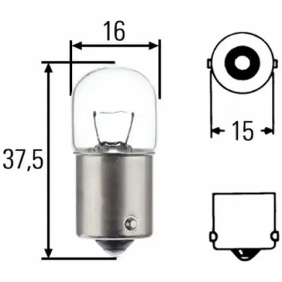 Bec auto halogen Hella R5W 12V 5W