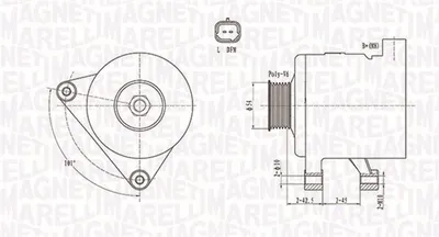 Alternator (12v, 70a) Citroen Berlingo, Berlingo Multispace, C15, C2, C4, C4 I, C-Elysee, Jumpy, Nemo, Xsara, Xsara Picasso; Peugeot 206, 206+, 307, Bipper, Bipper Tepee, Expert 1.1-2.0 Dupa 1996