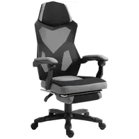 Vinsetto Scaun de Birou Ergonomic Reclinabil cu Suport Picioare Retractabil, Gri | Aosom Romania