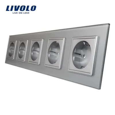 Priza Schuko Cvintupla Gri