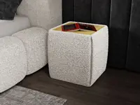 Masuta tapitata Nuvole Lux Bouclé crem