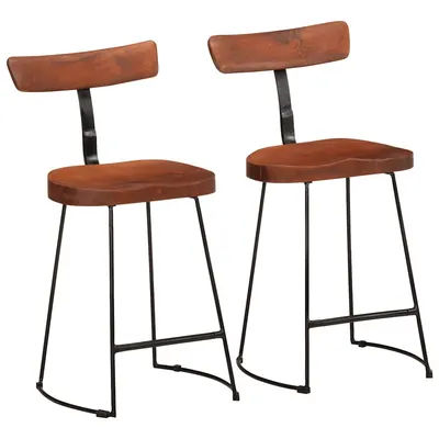 Gossi scaune de bar 2 buc 49x43x79 cm lemn masiv de mango