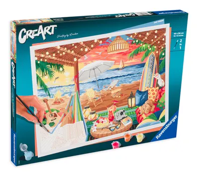 Set de pictură pe număr Ravensburger CreArt - Casă confortabilă