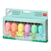 Set 6 mini evidentiatoare Carrate Team, Carrot, Legami