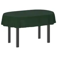 vidaXL Țesătură pentru masă Oval Verde închis 160 x 220 cm