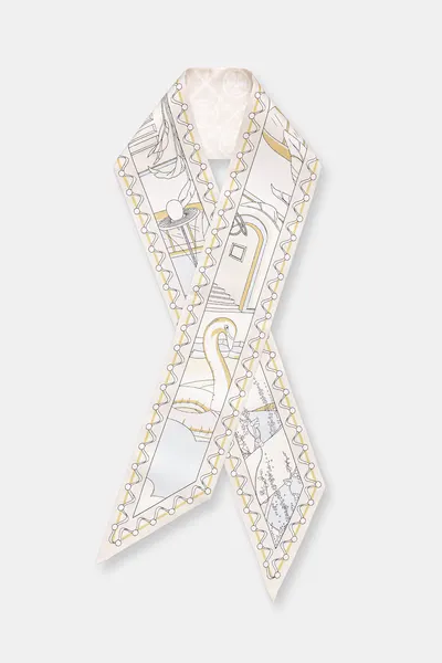 Tory Burch neckerchief de mătase Ribbon