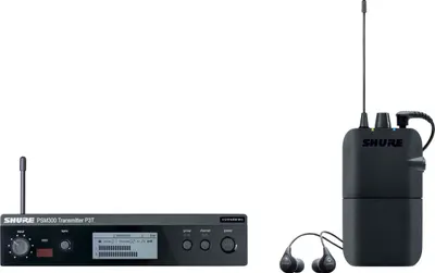 Set receiver si casti Shure - P3TR112GR, negru
