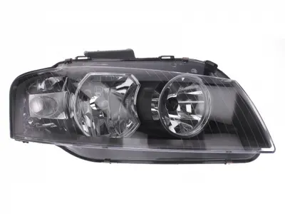Far dreapta (H7, reglaj electric, cu motoras, fundal negru) AUDI A3
