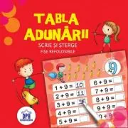 Tabla adunarii. Scrie si sterge. Fise refolosibile