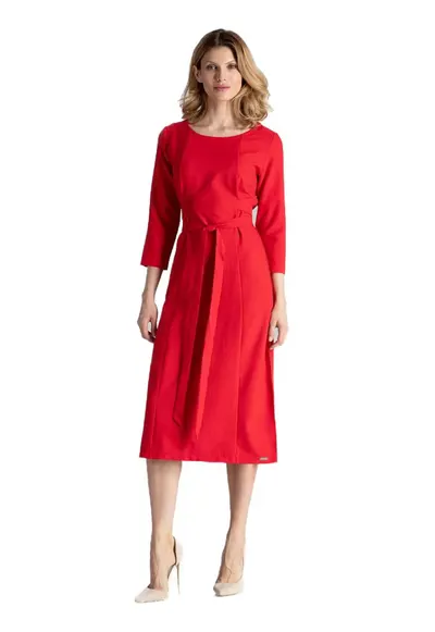 Rochie de seara dama Clalon M631 rosie - Rosu stins