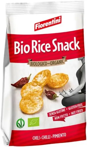 Gustări organice din orez cu chili, 40 g, Fiorentini