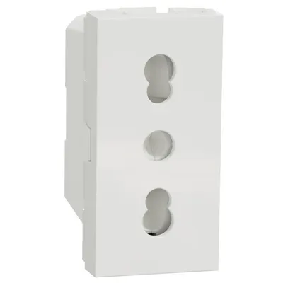 Priza 1M standard italian Schneider Noua Unica NU302318, alb
