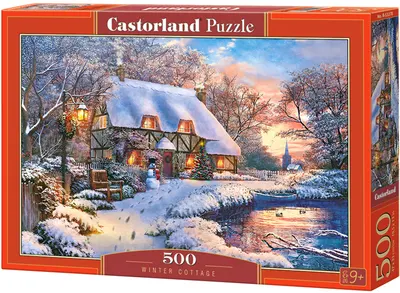 Puzzle Castorland din 500 de piese - Casa de iarna, Dominic Davison