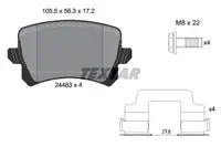 Set placute frana spate Textar 2448302 Audi, VW, Skoda, Seat