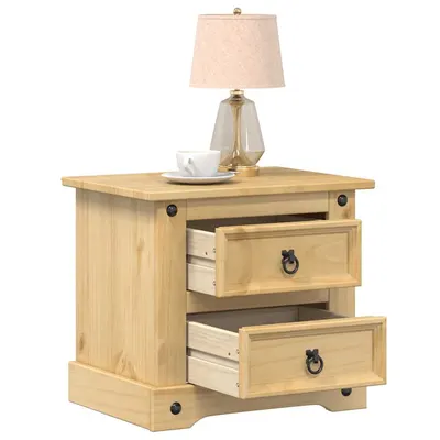 vidaXL Noptieră Corona, 53x39x47 cm, lemn masiv de pin