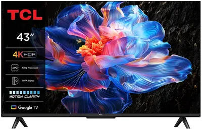 Televizor smart TCL – 43P69K, 43'', 4K, DLED, HDR10+, AI HDR, procesor AiPQ, Dolby Atmos 2x10W, Google TV, negru