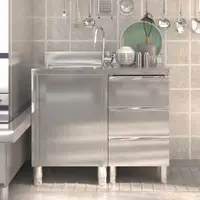 Gossi dulapuri de bucatarie comerciale, 2 buc., otel inoxidabil