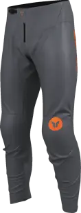 Pantaloni atv cross copii Thor Ridemode Menace, culoare gri portocaliu, marime 22