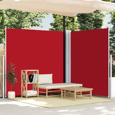 vidaXL Copertină laterală retractabilă, roșu, 200x600 cm
