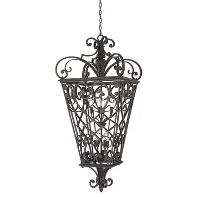 Lampa suspendata Fort Quinn 8 Light Chain Lantern