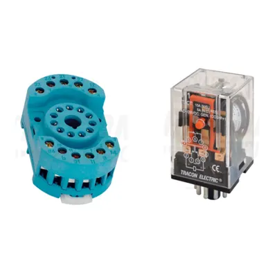 Pachet Soclu Releu RS90-23 + Releu Industrial RM11 48DC/48V DC 3 CO 3A