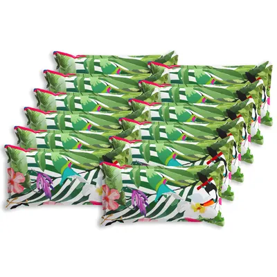 vidaXL Husă pentru pernă 12 buc. HOUTEN Negru 40 x 80 cm Poliester