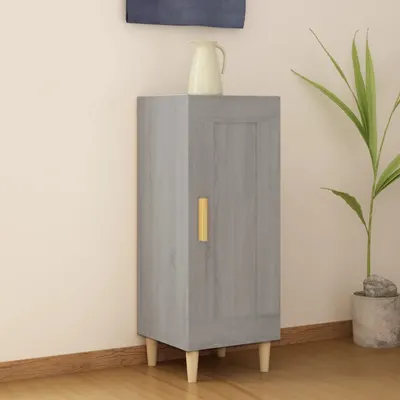 vidaXL Servantă, gri sonoma, 34,5x34x90 cm, lemn compozit