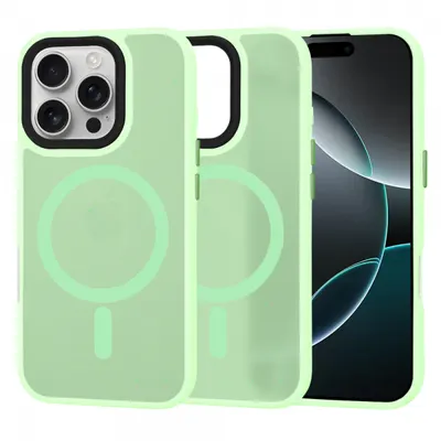 Husa MagSafe pentru Apple iPhone 16 Pro, Techsuit, HaloFrost, Verde Deschis