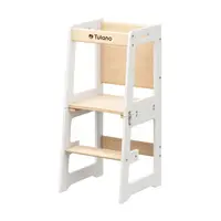 Turn de invatare multifunctional 3-in-1 Tulano Mooby 35 WhiteNatural cu structura rezistenta din MDF laminat,margini rotunjite,tabla de desen integrata,bariera de siguranta,greutate admisa 60 kg